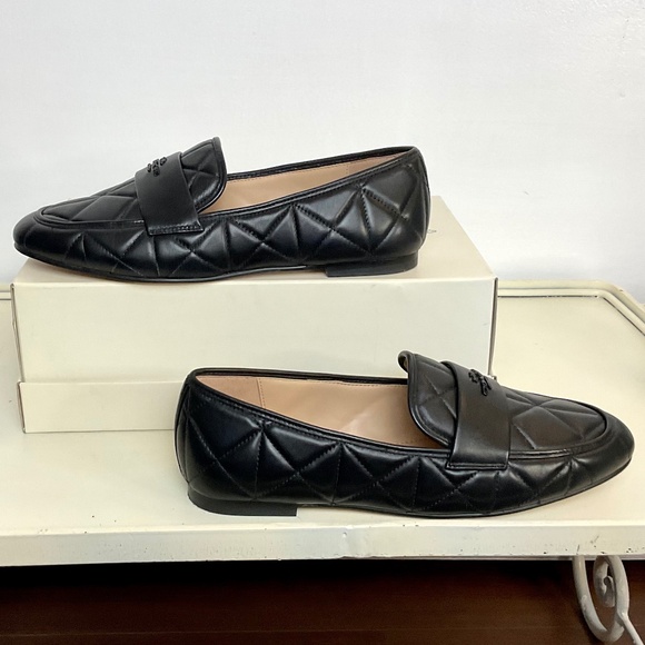 COACH HEIDI Black Quilted Dressy Comfort Leather Loafer Size 7 - Picture 2 of 14